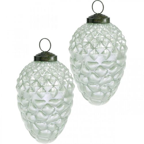 Floristik24 Drzewo Ornament Stożek Jesienne Owoce Prawdziwe Szkło Antyczny Wygląd Ø7cm H11,5cm 6szt.