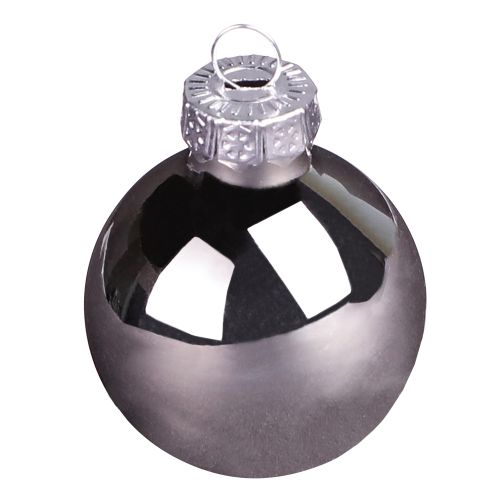 Produkt Bombki szklane choinkowe srebrne morelowe Ø4cm 24 szt