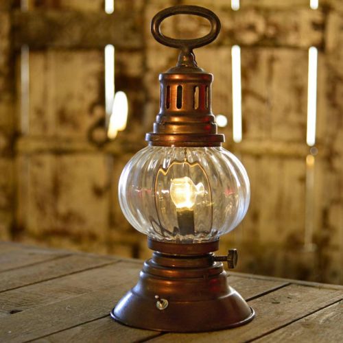 Floristik24 Latarnia LED huragan, lampa metalowa, oświetlenie dekoracyjne, wygląd vintage Ø12,5cm W30cm
