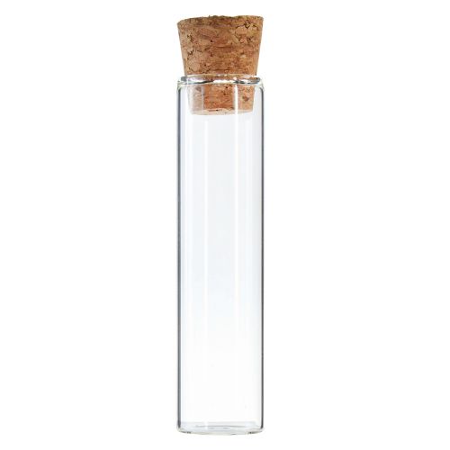 Floristik24 Mini wazony szklane dekoracyjne rurki szklane z korkami wys. 11,5cm 24 szt