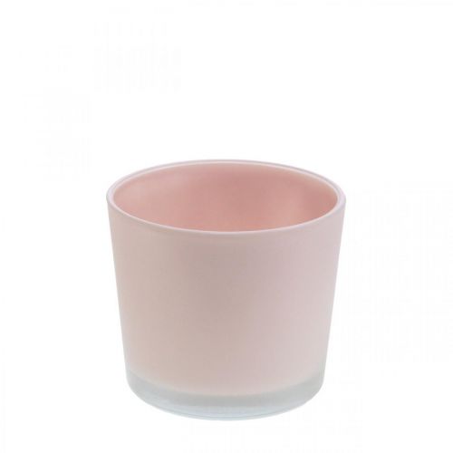 Produkt Doniczka szklana różowa szklana wanna Ø10cm W8,5cm