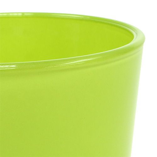 Floristik24 Szklana saszetka zielona Ø10cm H9cm