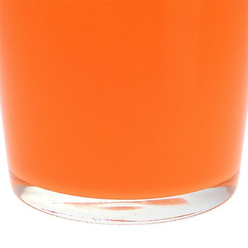 Floristik24 Szklana doniczka pomarańczowa Ø10cm W8,5cm