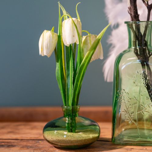 Produkt Wazon szklany cebulkowy zielony mini wazony szklane Ø9cm H6cm 6 szt
