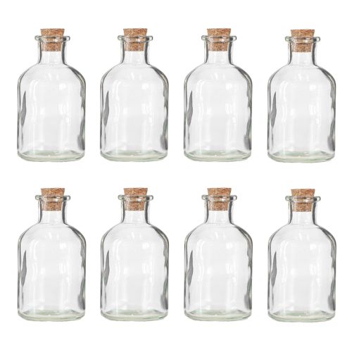 Produkt Wazon szklany Butelki Wazon dekoracyjny z korkiem H10,5cm 8 szt