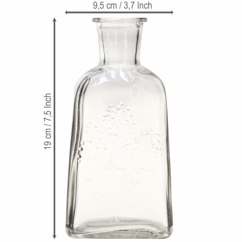 Produkt Wazon szklany wazon butelka wazon z motywem wazon szkło przezroczyste wys. 19cm 2szt
