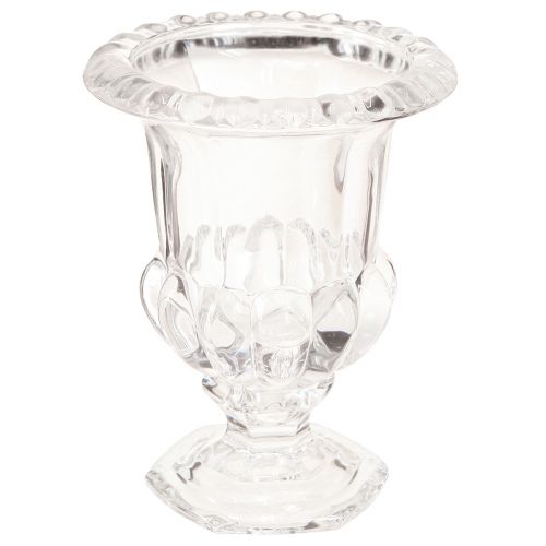 Produkt Wazon szklany mały wazon z przezroczystą stopą w stylu retro Ø11cm W14cm