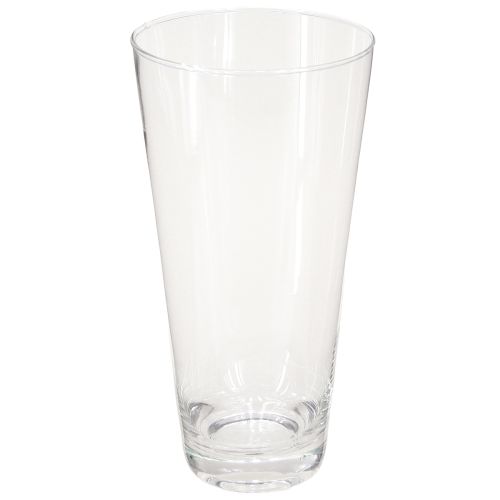 Wazon szklany stożkowy wazon na kwiaty transparentny Ø10cm H20cm