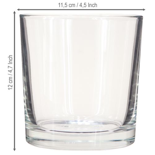 Produkt Wazon szklany cylindryczny wazon stołowy przezroczysty Ø11,5cm wys.12cm