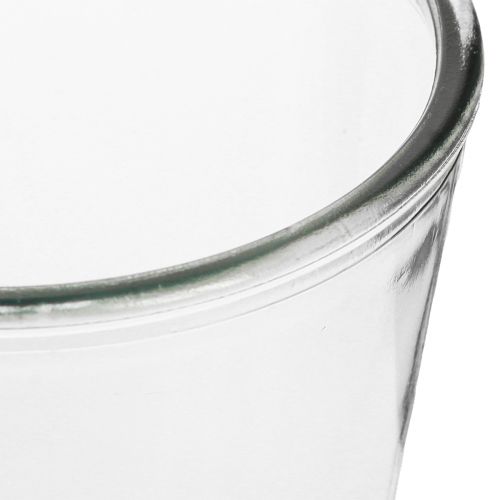 Produkt Wazon szklany Wazon stożkowy Donica szklana Ø14cm W16cm 2szt