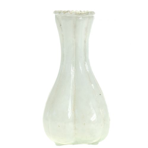Floristik24 Szklany wazon wieśniak srebrno biały W11cm 6szt