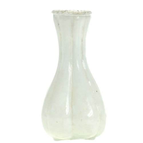 Floristik24 Szklany wazon wieśniak srebrno biały W11cm 6szt