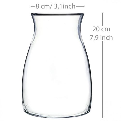 Produkt Dekoracyjny szklany wazon przezroczysty szklany wazon Ø11cm W20cm