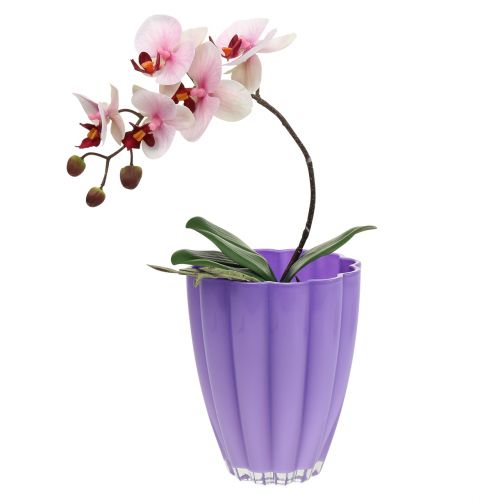 Floristik24 Wazon szklany "Bloom" Lilac Ø14cm H17cm