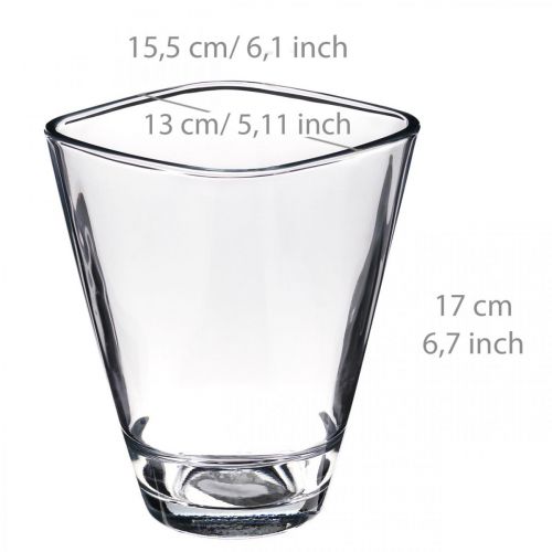 Floristik24 Sadzarka do orchidei szklana przezroczysta W17cm S13cm