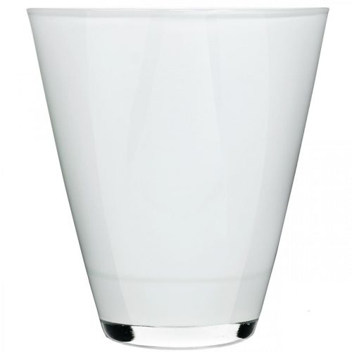 Floristik24 Sadzarka do orchidei białe szkło W17cm S13cm