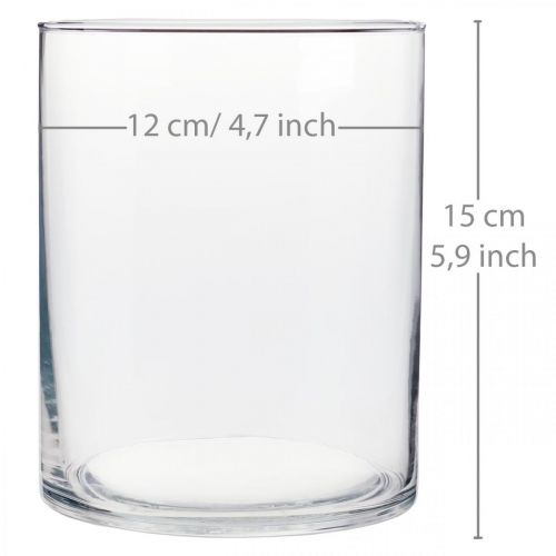 Floristik24 Wazon szklany Ø12cm W15cm