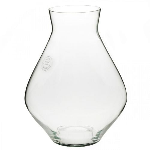 Wazon na kwiaty szklany bulwiasty szklany wazon przezroczysty dekoracyjny wazon Ø20cm W25cm