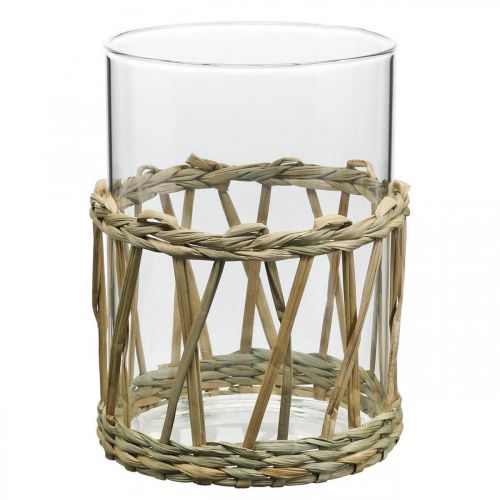 Szklany wazon szklany pleciony szklany stół do dekoracji stołu Ø8cm W12cm