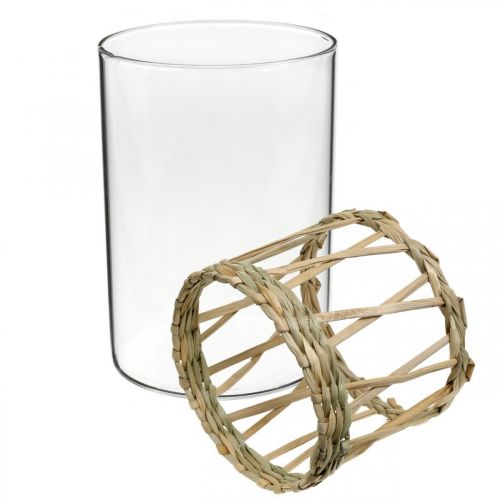 Produkt Szklany wazon szklany pleciony szklany stół do dekoracji stołu Ø8cm W12cm