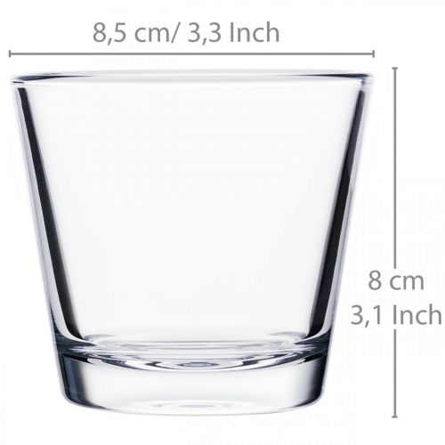 Floristik24 Wazon szklany przezroczysty Ø8,5cm W8cm 6szt