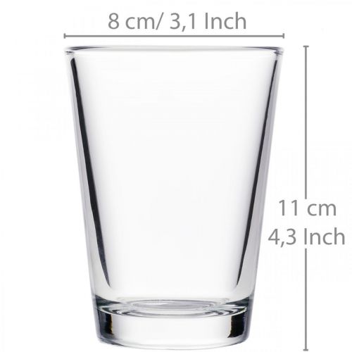 Produkt Wazon szklany przezroczysty Ø8cm W11cm do dekoracji stołu