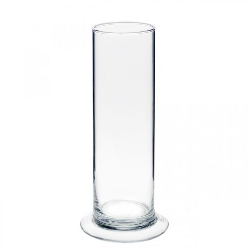 Produkt Wazon szklany ze stopką Przezroczysty Ø6cm W20cm