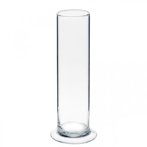Produkt Wazon szklany ze stopką Przezroczysty Ø6cm W25cm