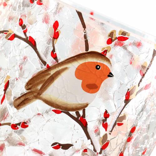 Floristik24 Latarnia Robin Crackle Przezroczysta Ø9cm W10cm