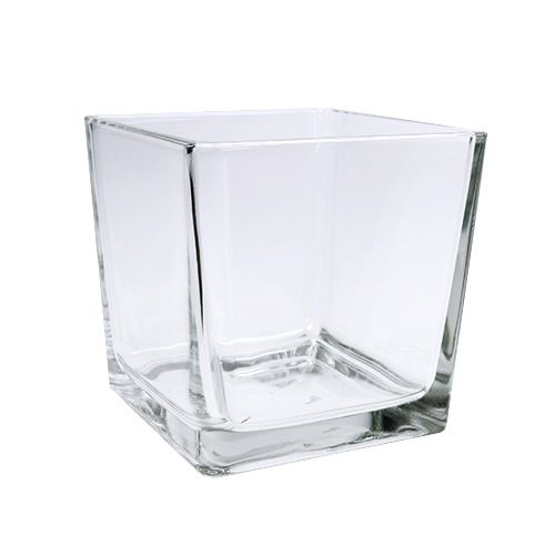 Floristik24 Kostki szklane przezroczyste 10cm x 10cm x 10cm 6 szt