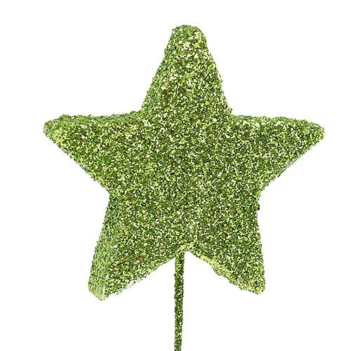 Gwiazdki miki zielone 4cm na druciku 60szt