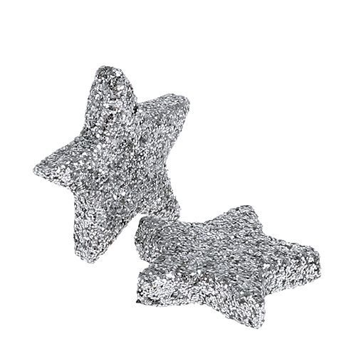 Produkt Gwiazdka brokatowa srebrna Ø2,5cm 96 szt