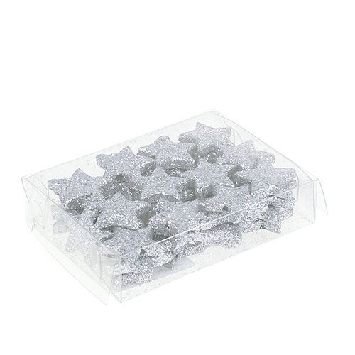 Produkt Gwiazdka brokatowa srebrna Ø2,5cm 96 szt