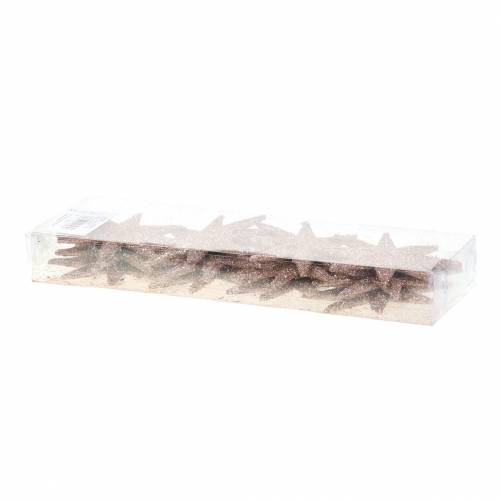 Produkt Gwiazdka brokatowa różowe złoto 10cm 12 szt