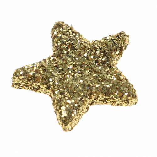 Produkt Gwiazdki brokatowe złote 1,5cm 144 szt