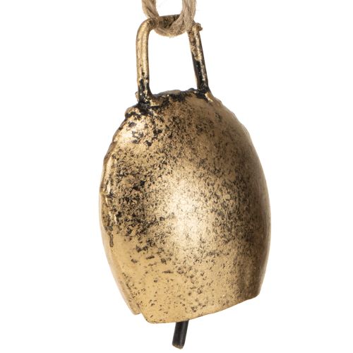 Floristik24 Dzwonki ozdoby choinkowe metalowe vintage złoto 5 cm 8 szt.