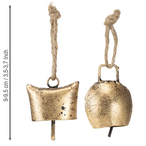 Produkt Dzwonki ozdoby choinkowe metalowe vintage złoto 5 cm 8 szt.