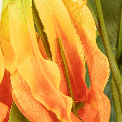 Sztuczny kwiat pomarańczy Gloriosa na długich łodygach do wazonów 80cm 3 szt. | Floristik24.pl