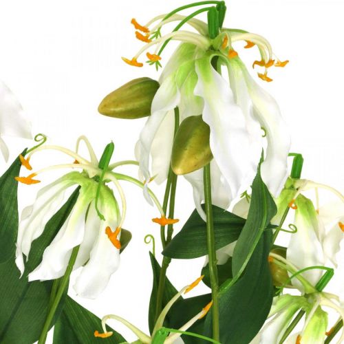 Produkt Sztuczna lilia, dekoracja kwiatowa, sztuczna roślina, jedwabny kwiat biały L82cm 3szt