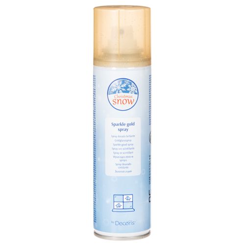 Złoty brokat w sprayu do dekoracji świątecznych, 150 ml