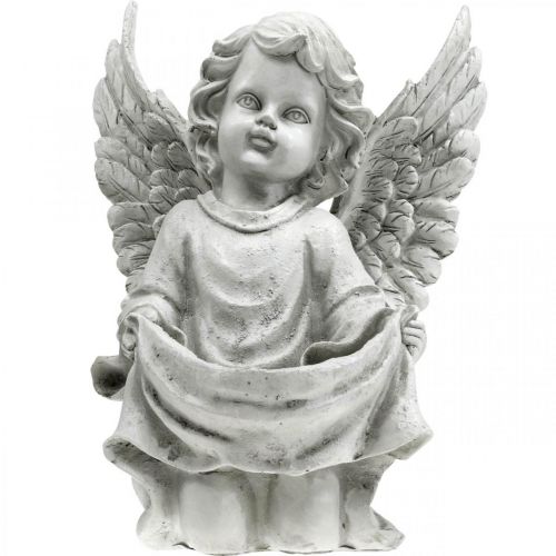 Floristik24 Grave Angel Angel Figure Bird Bath Dekoracja grobu H26cm