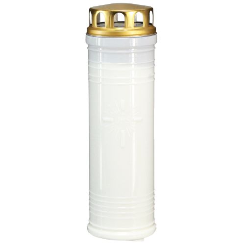 Produkt Świeca nagrobna Światło żałobne białe Ø7,5 cm W24,5 cm
