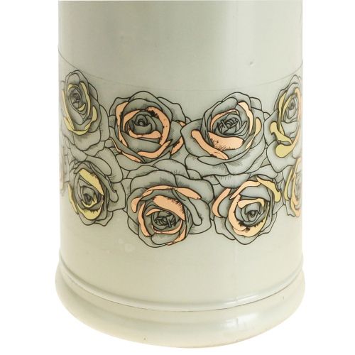 Produkt Świece nagrobne białe róże lampka żałobna lampka pamiątkowa Ø7cm W18cm 90h 2szt