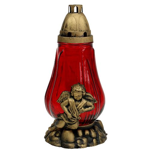 Floristik24 Lampka nagrobna szklana Ø14cm H28cm 4szt.