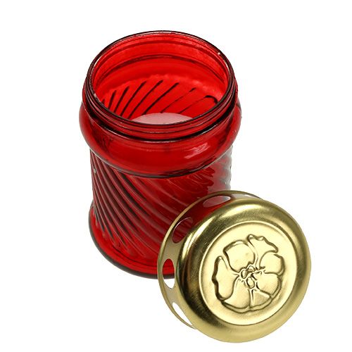 Produkt Znicze szklane czerwone Ø6cm H11cm 12 szt