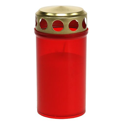 Produkt Świeca nagrobna cylindryczna czerwona Ø6cm W12cm 12szt