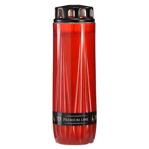 Floristik24 Znicze nagrobne Aura Znicze cmentarne czerwono-czarne 7 dni W24cm
