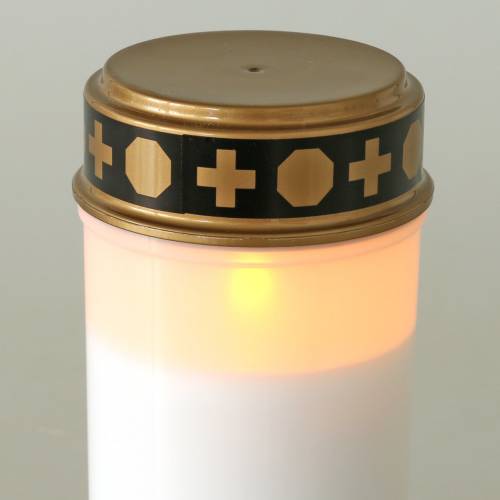 Lampa nagrobna LED biała, ciepła biel z timerem na baterie Ø6,8 W12,2 cm