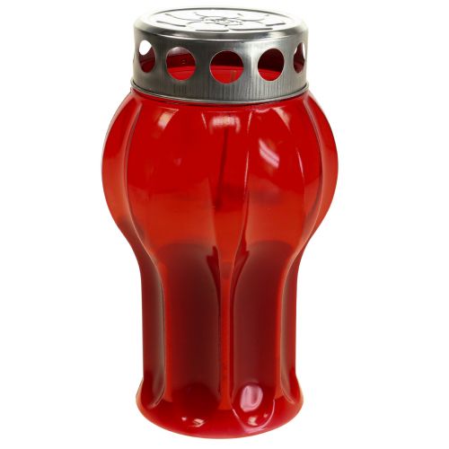 Produkt Znicze nagrobne czerwone znicze żałobne znicze Ø10cm W18cm 4 szt