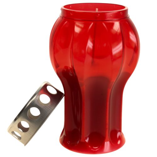 Produkt Znicze nagrobne czerwone znicze żałobne znicze Ø10cm W18cm 4 szt